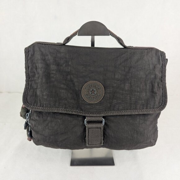 Kipling Brown Backpack - Classic Nylon Bag - Used - Buy Now - Ships Fast - Picture 1 of 13